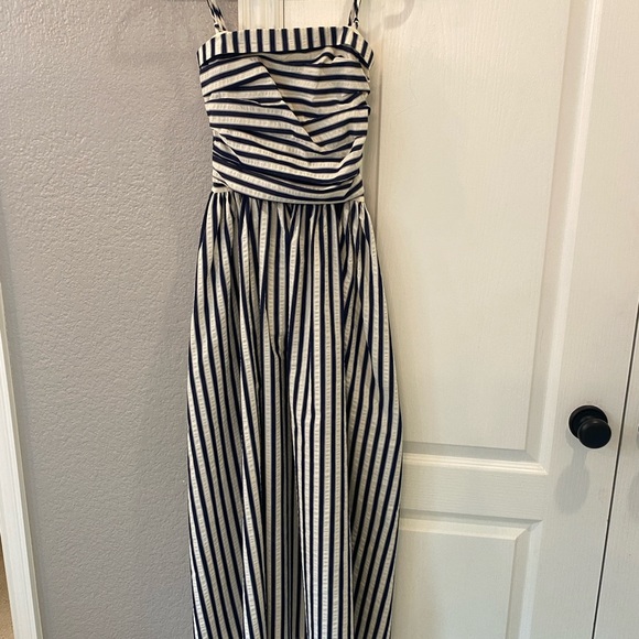 Altar'd State Dresses & Skirts - Altar'd State Navy and White Striped Midi Dress XS